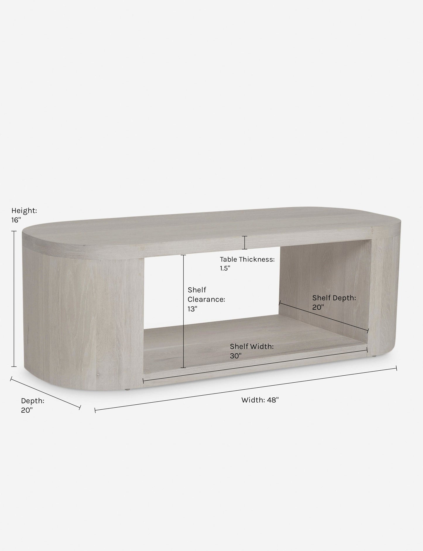 Luna Oval Coffee Table