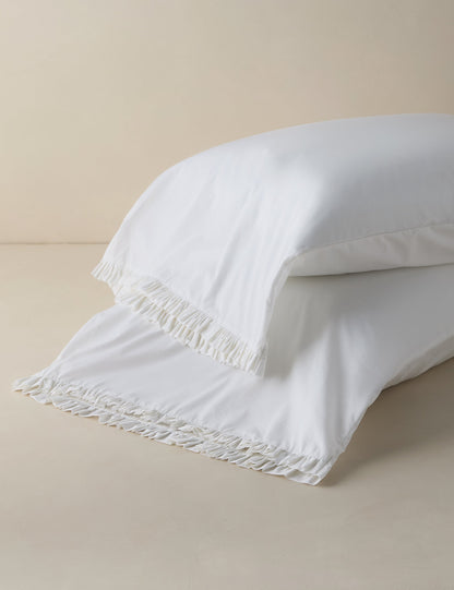 Audrey Ruffle Cotton Percale Sheet Set by Pom Pom at Home