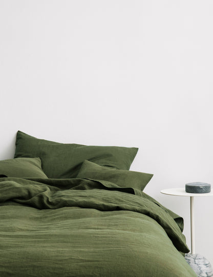 European Flax Linen Duvet Set by Cultiver