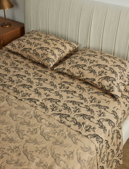 Tiger Hemp Sheet Set by Sarah Sherman Samuel