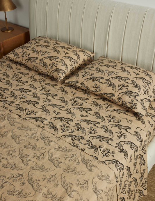 Tiger Hemp Sheet Set by Sarah Sherman Samuel