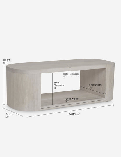 Luna Oval Coffee Table