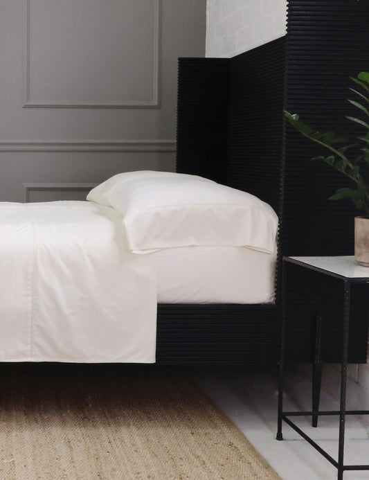 Classico Hemstitch Cotton Sateen Sheet Set by Pom Pom at Home